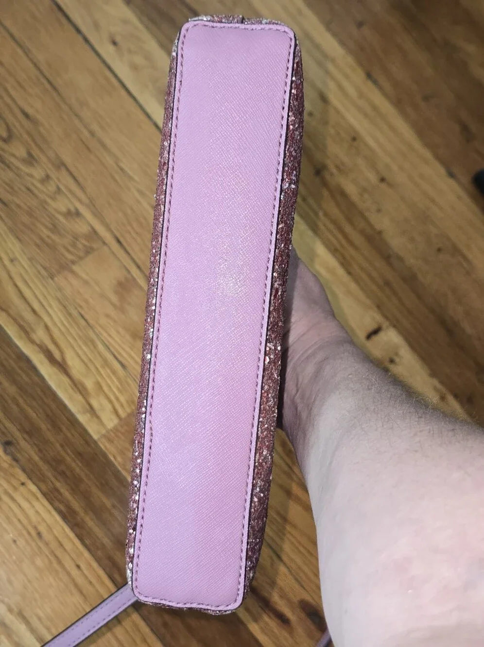 Kate Spade Pink Sparkly Saffiano Leather Crossbody